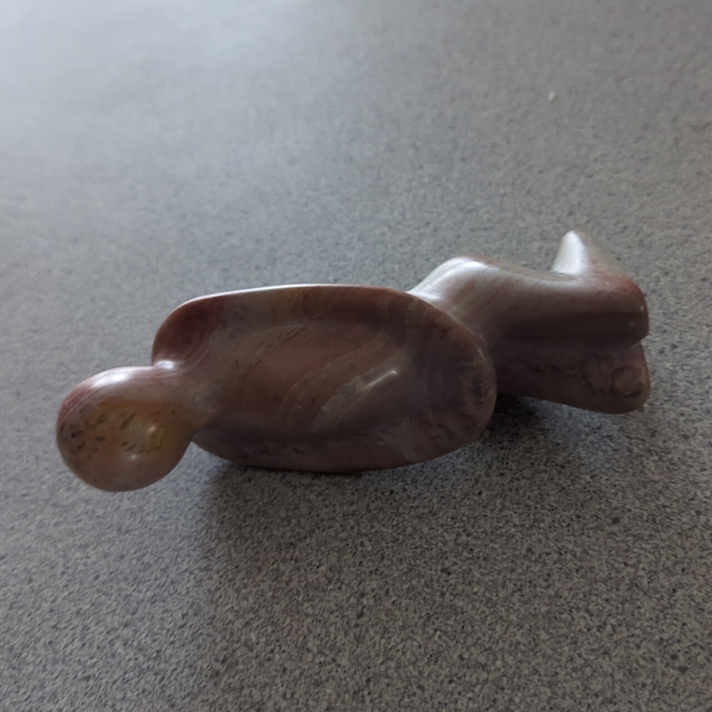 Carved Soap Stone Figurine Expectant Mother - Picture 6 of 6